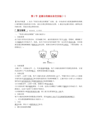 高中生物---孟德尔的豌豆杂交实验一课时作业2-新人教版必修2