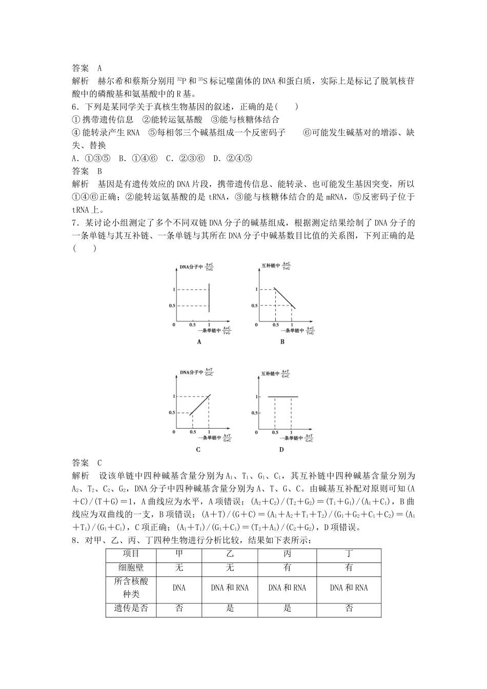 高中生物-第四章-生物的变异章末过关检测-苏教版必修2_第2页