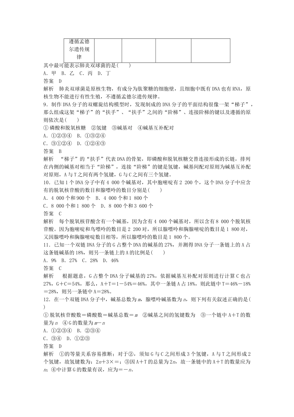 高中生物-第四章-生物的变异章末过关检测-苏教版必修2_第3页