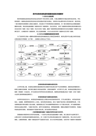 高中生物体液免疫和细胞免疫的详细解析