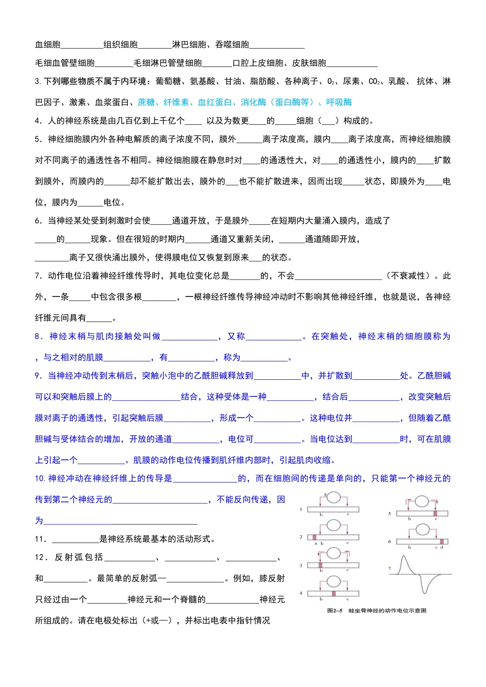 高中生物必修3课本原文填空_第2页
