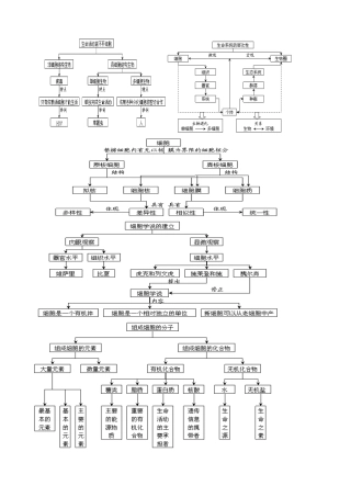 高中生物必修一-概念图