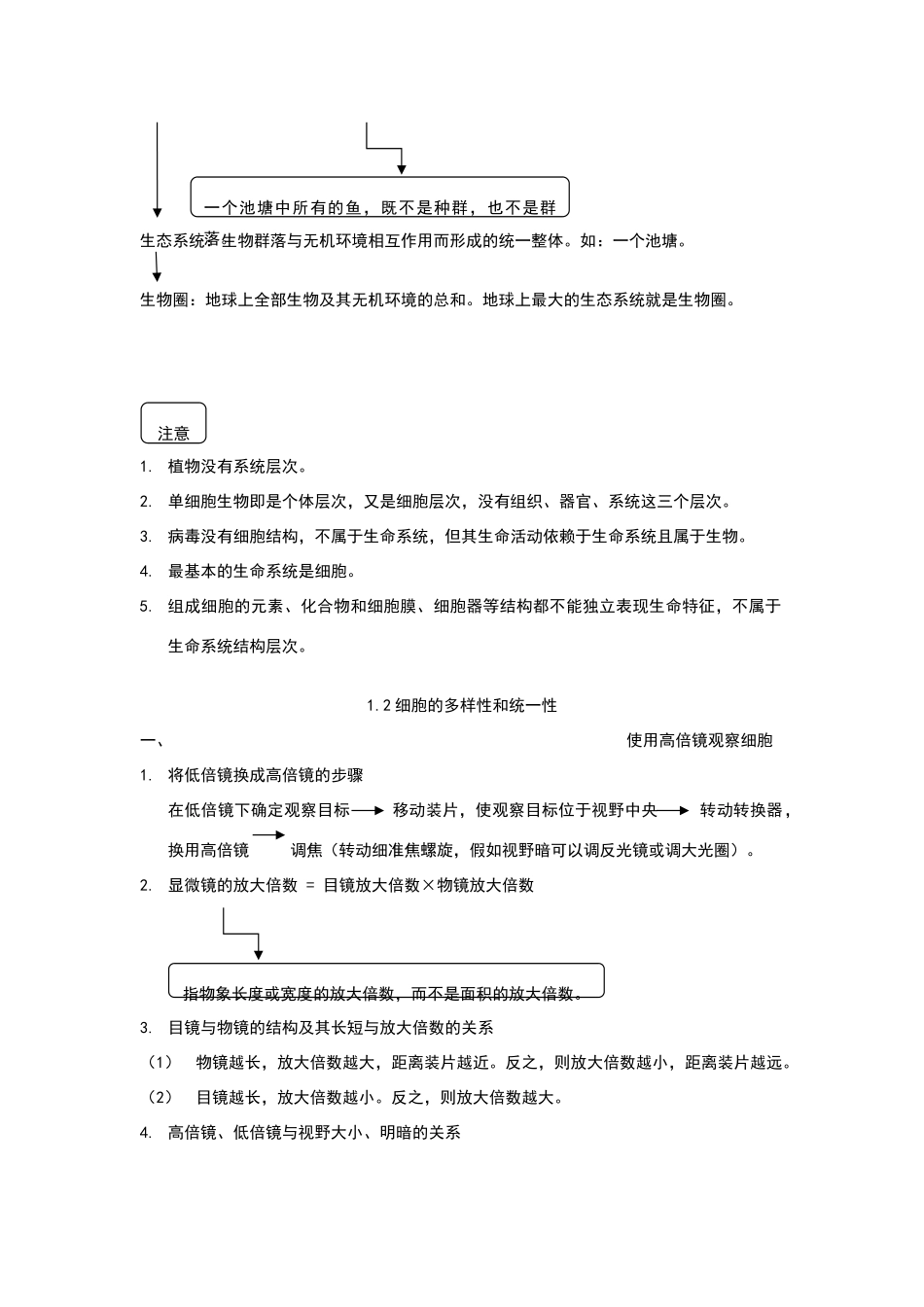 高中生物必修一第一章-走进细胞_第2页