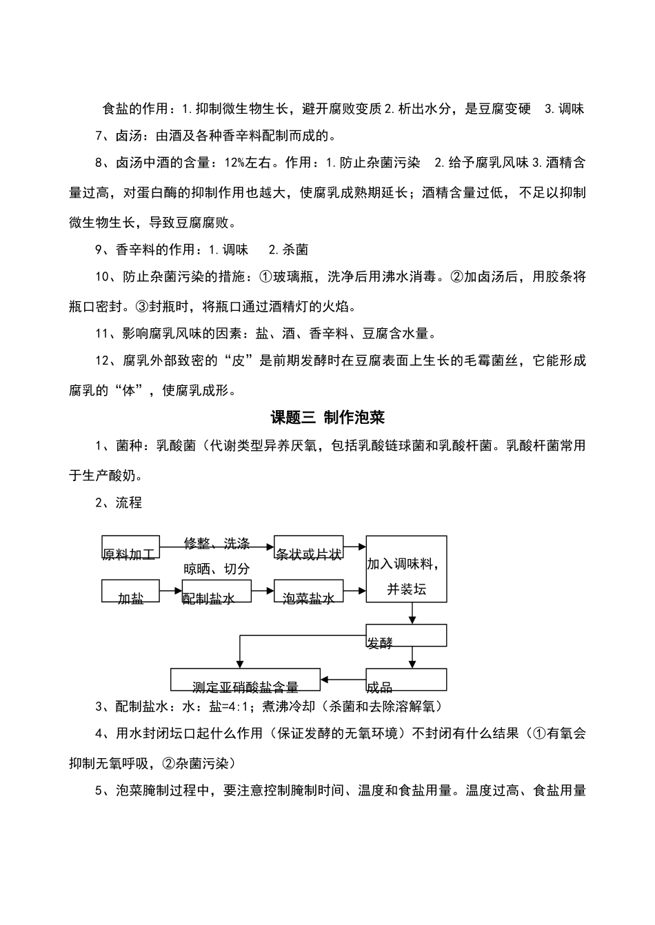 高中生物教材选修一必背汇总_第3页