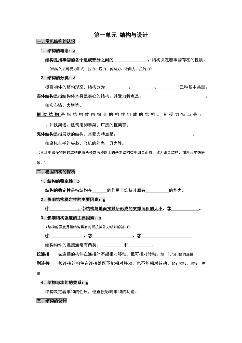 高中通用技术必修二复习提纲_第1页