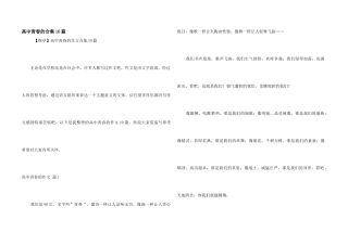 高中青春的合集10篇