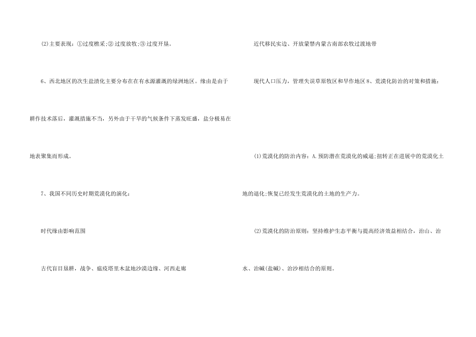 高二备考地理必修三知识点总结_第3页