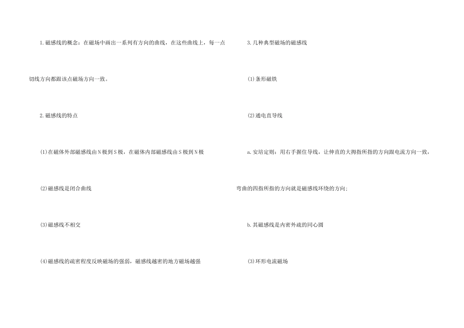 高二物理磁场知识点总结大全_第3页