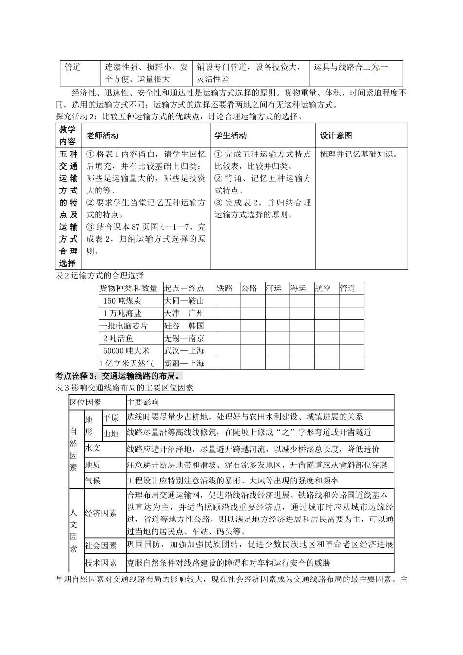 高考地理一轮复习-人类活动的地域联系教案1_第3页