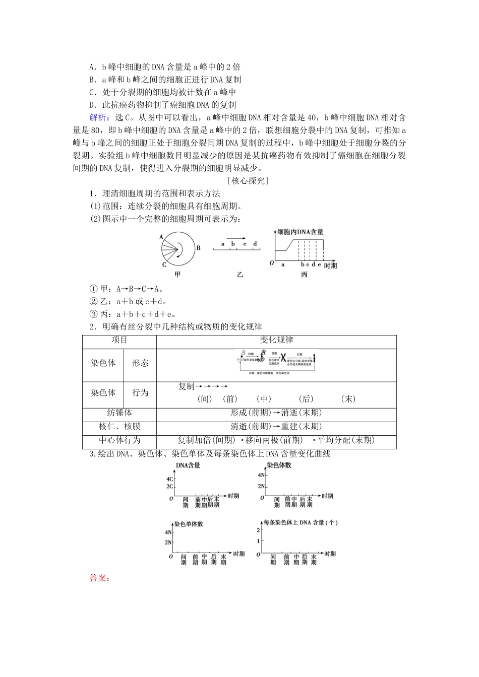 高考生物二轮复习-第1部分-专题讲练突破-专题3-细胞的生命历程-第5讲-细胞的增殖和受精作用_第3页