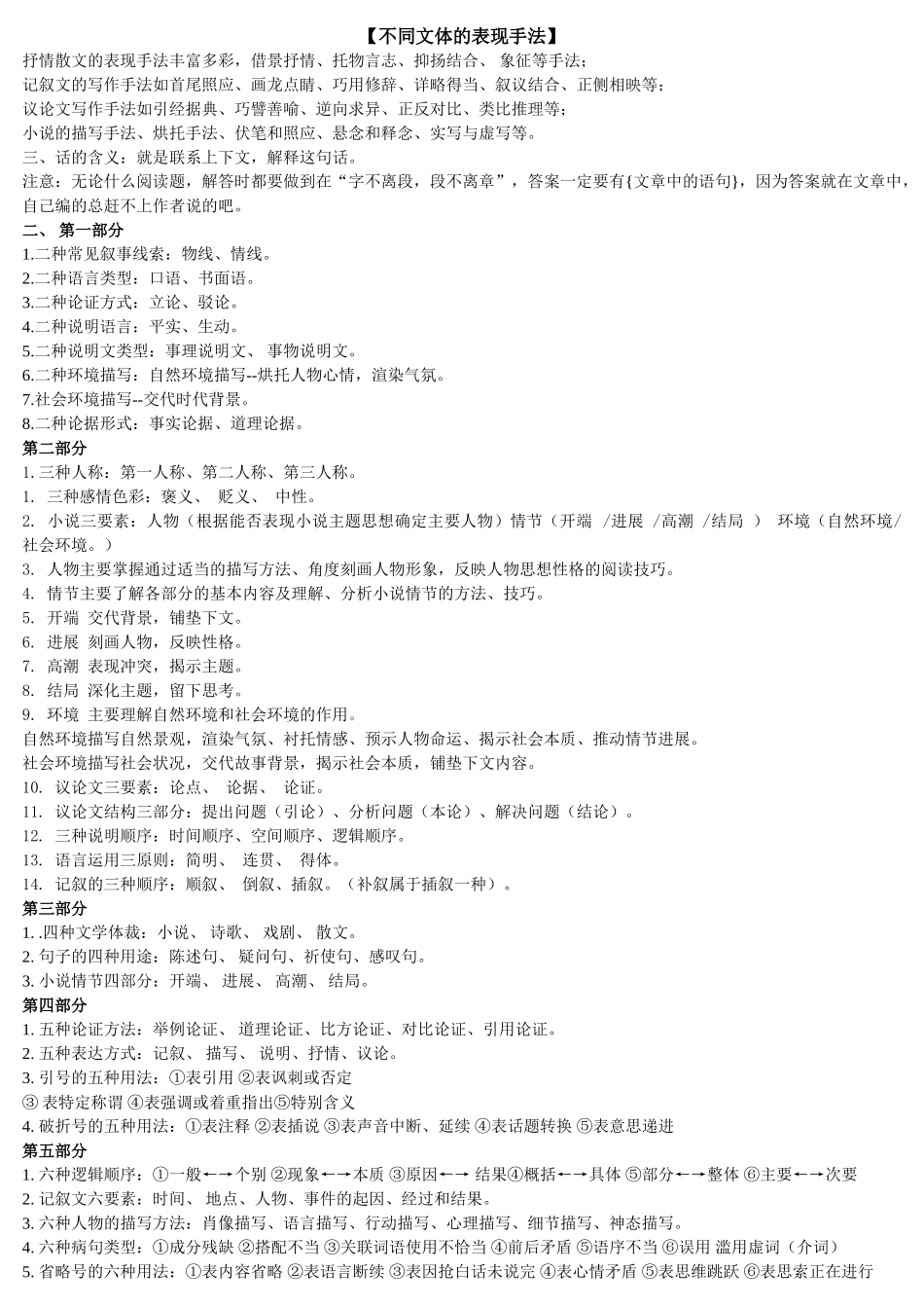 高考语文阅读解题技巧及必背套话_第3页