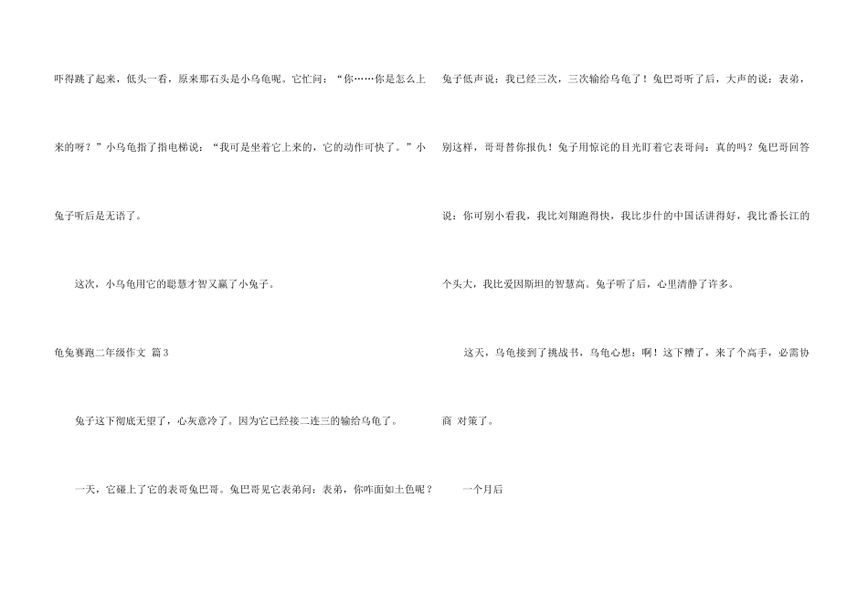 龟兔赛跑二年级合集6篇_第3页