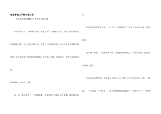 龟兔赛跑二年级合集6篇