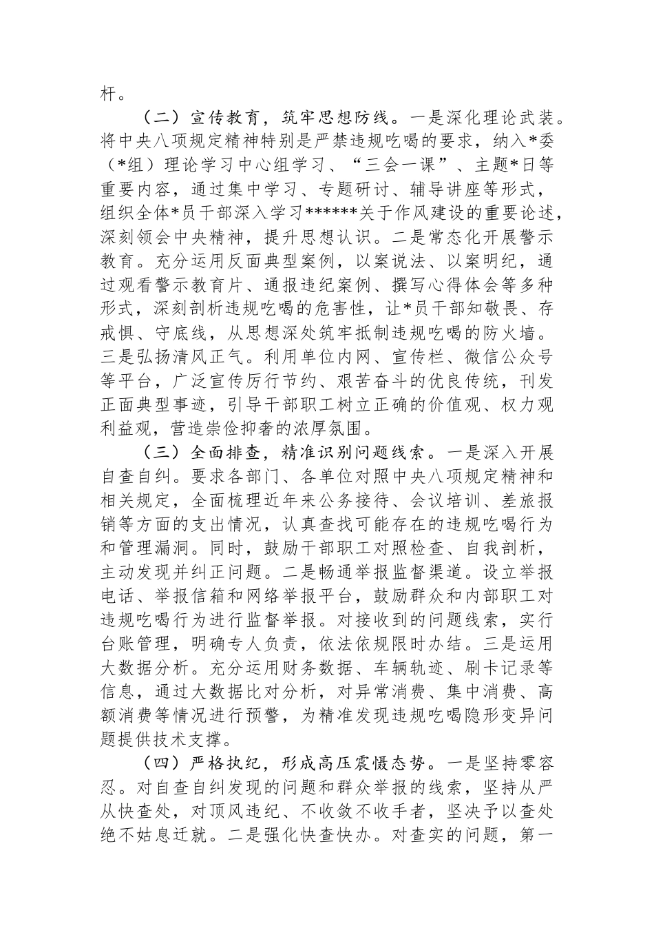 2025年开展违规吃喝歪风专题整治情况汇报材料_第3页