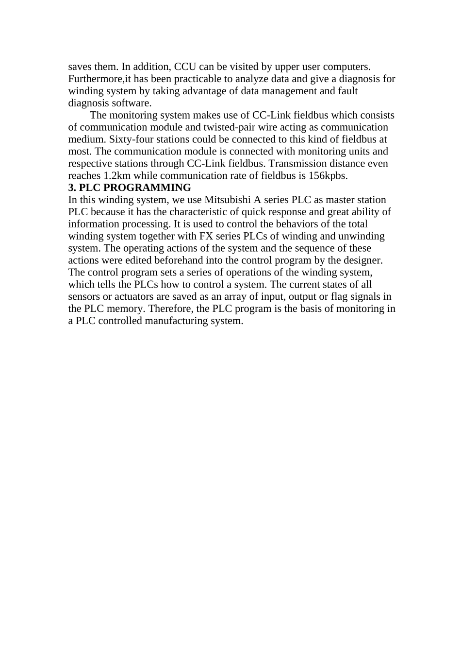 --基于现场总线监测系统的plc控制制造系统—-毕业论文设计_第3页