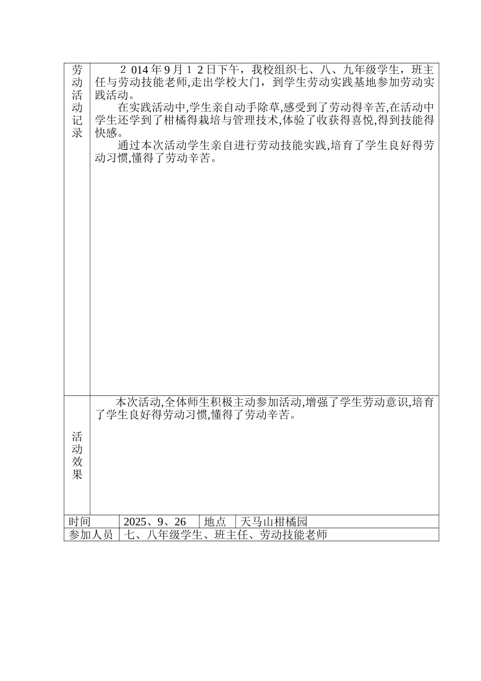 -三班中学学生劳动实践活动记录_第2页