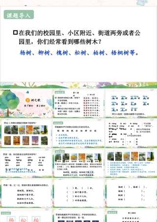 2025秋人教统编版二年级语文上册2 树之歌课件