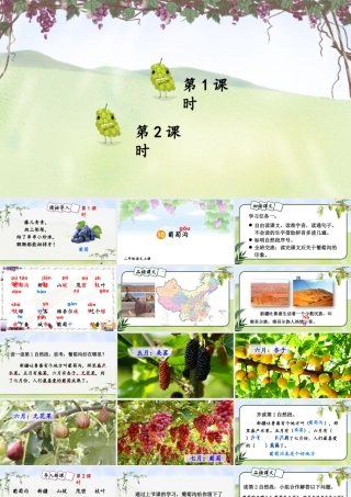 2025秋人教统编版二年级语文上册10 葡萄沟课件