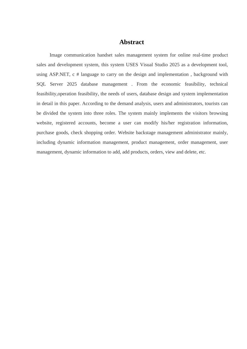 -手机销售管理系统的设计与实现学士学位论文_第2页