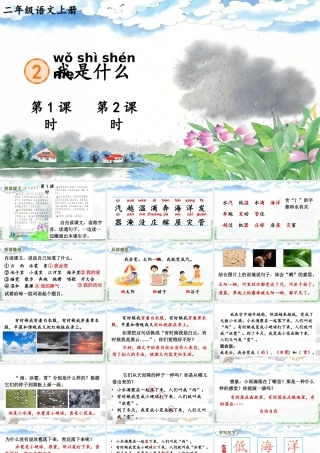 2025秋人教统编版二年级语文上册第一单元2 我是什么 课件