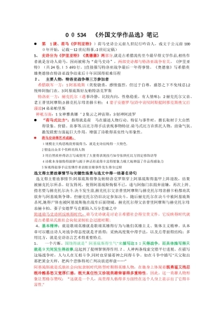 00534外国文学作品选