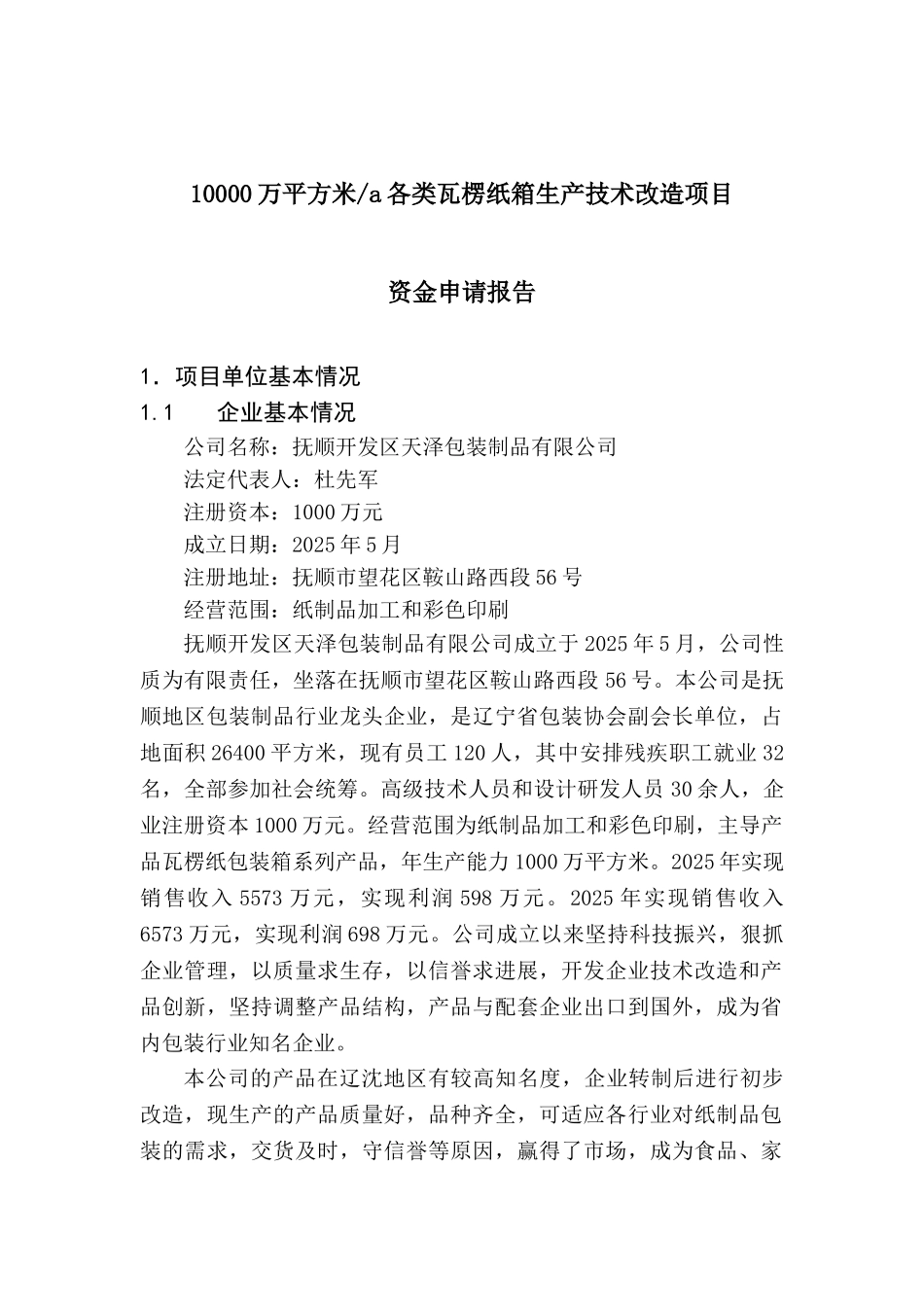 10000万平方米各类瓦楞纸箱生产技术改造项目可行性研究报告_第2页