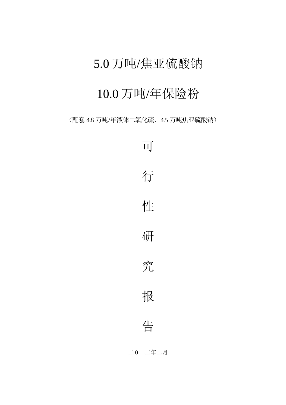 10.0万吨保险粉5.0焦亚硫酸钠项目技术方案_第2页