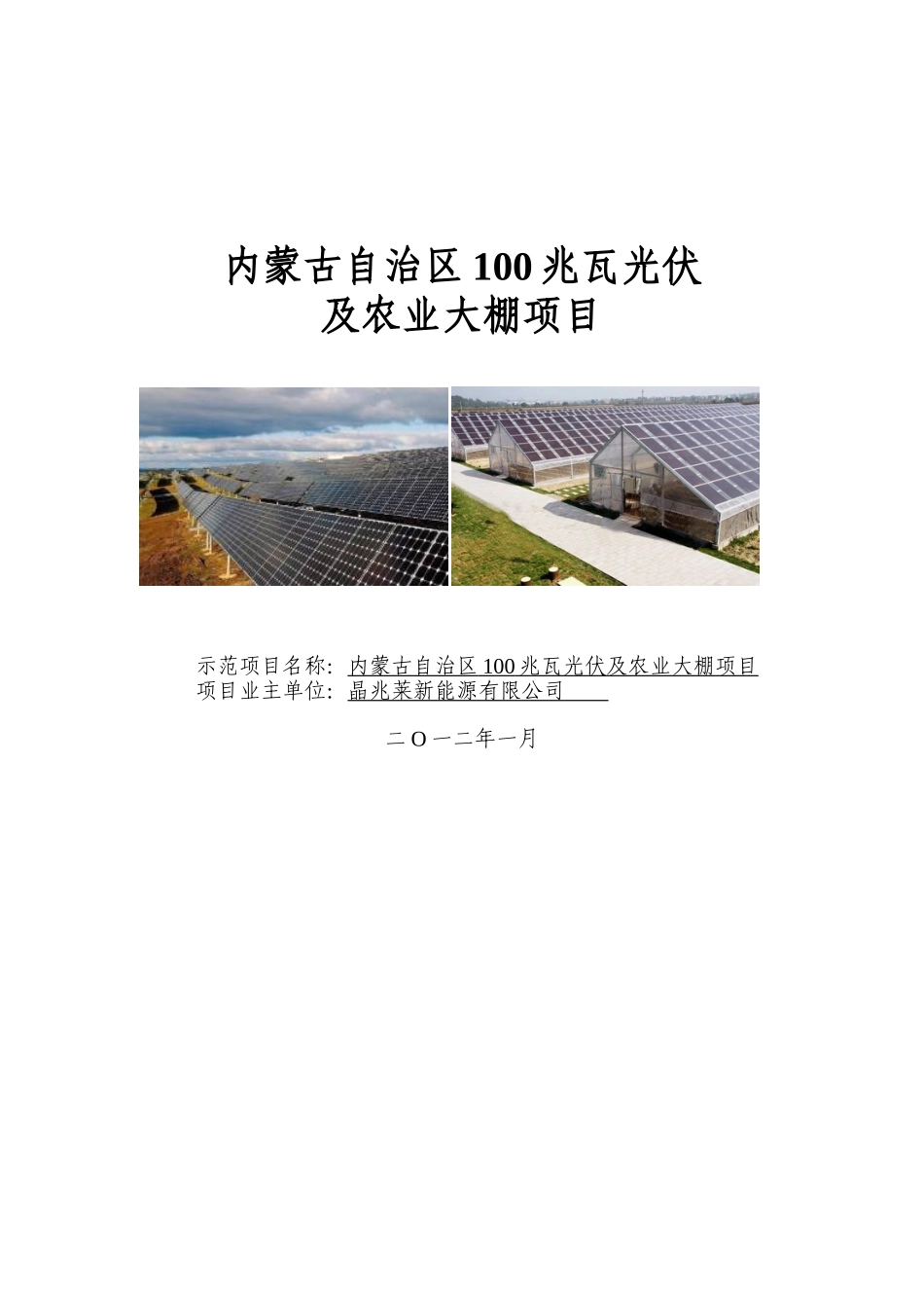 100MW光伏及农业大棚项目可行性研究报告_第2页