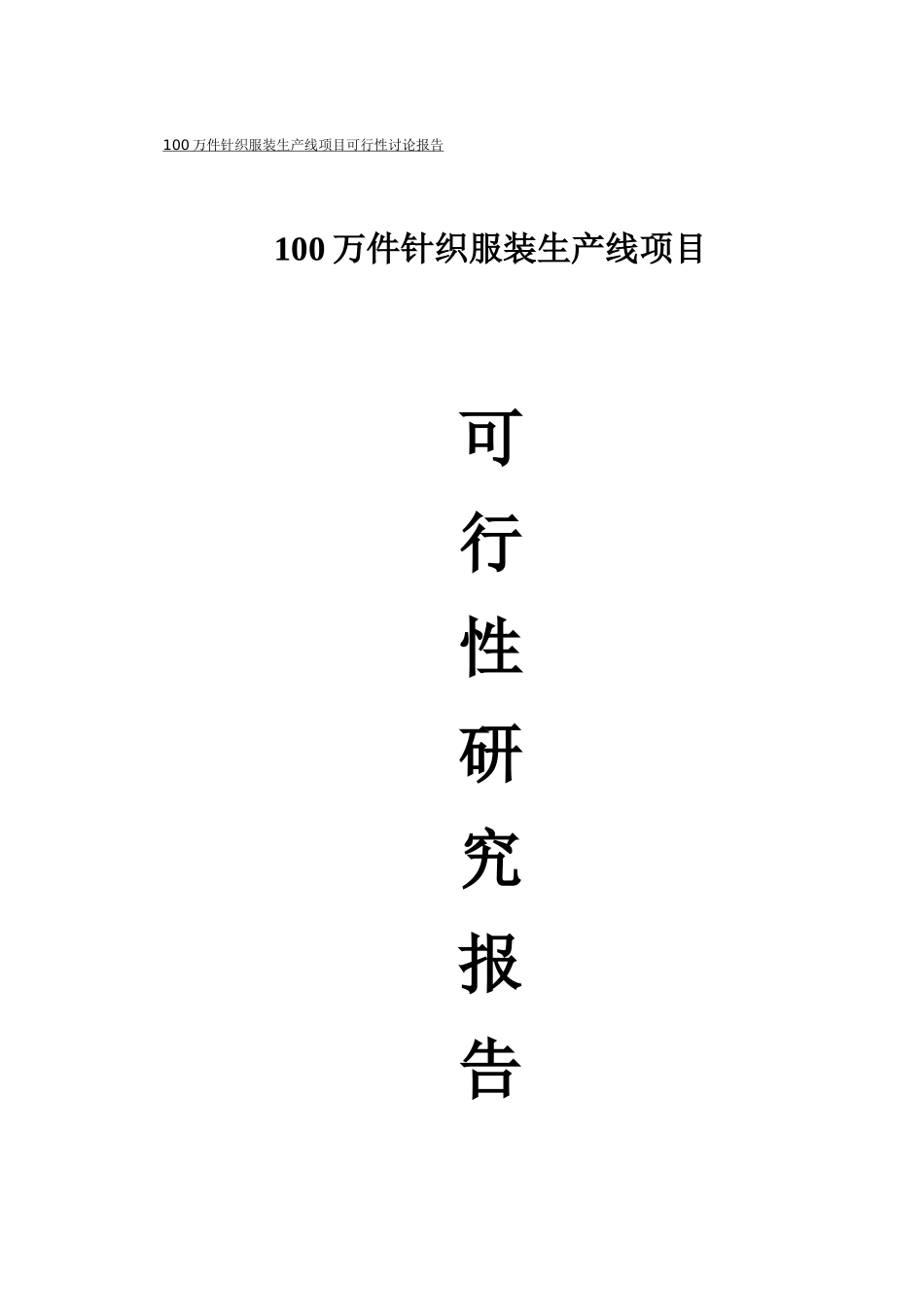 100万件针织服装生产线项目可行性研究报告_第2页