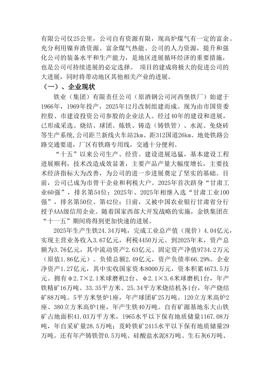 100万吨镍弃渣炼铁循环经济项目建议书_第3页