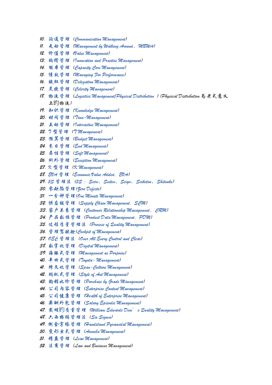 100个国内外最先进的管理理念和实战经验词汇_第2页