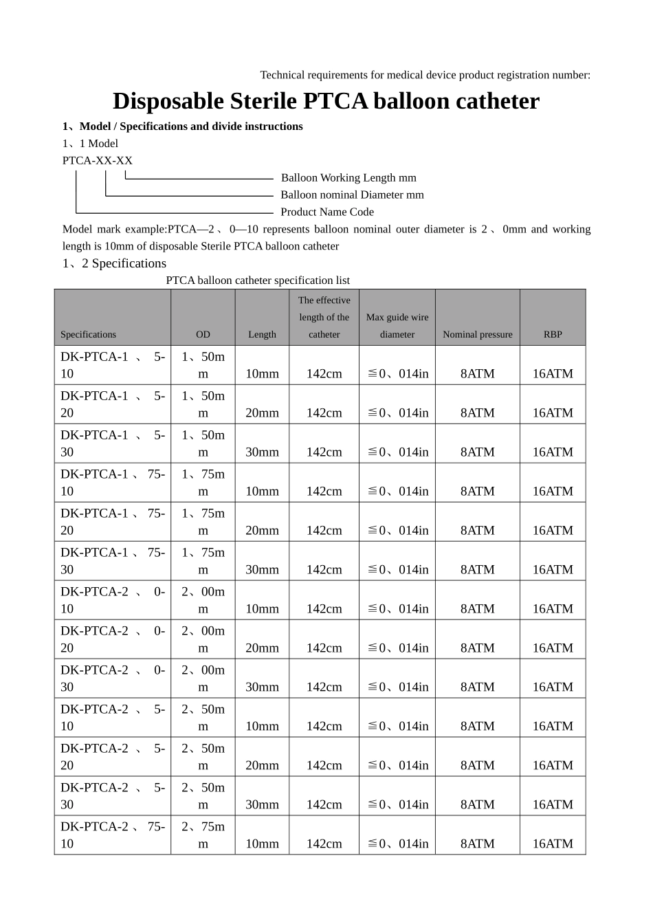 11.1 PTCA球囊扩张导管技术要求英文翻译_第1页