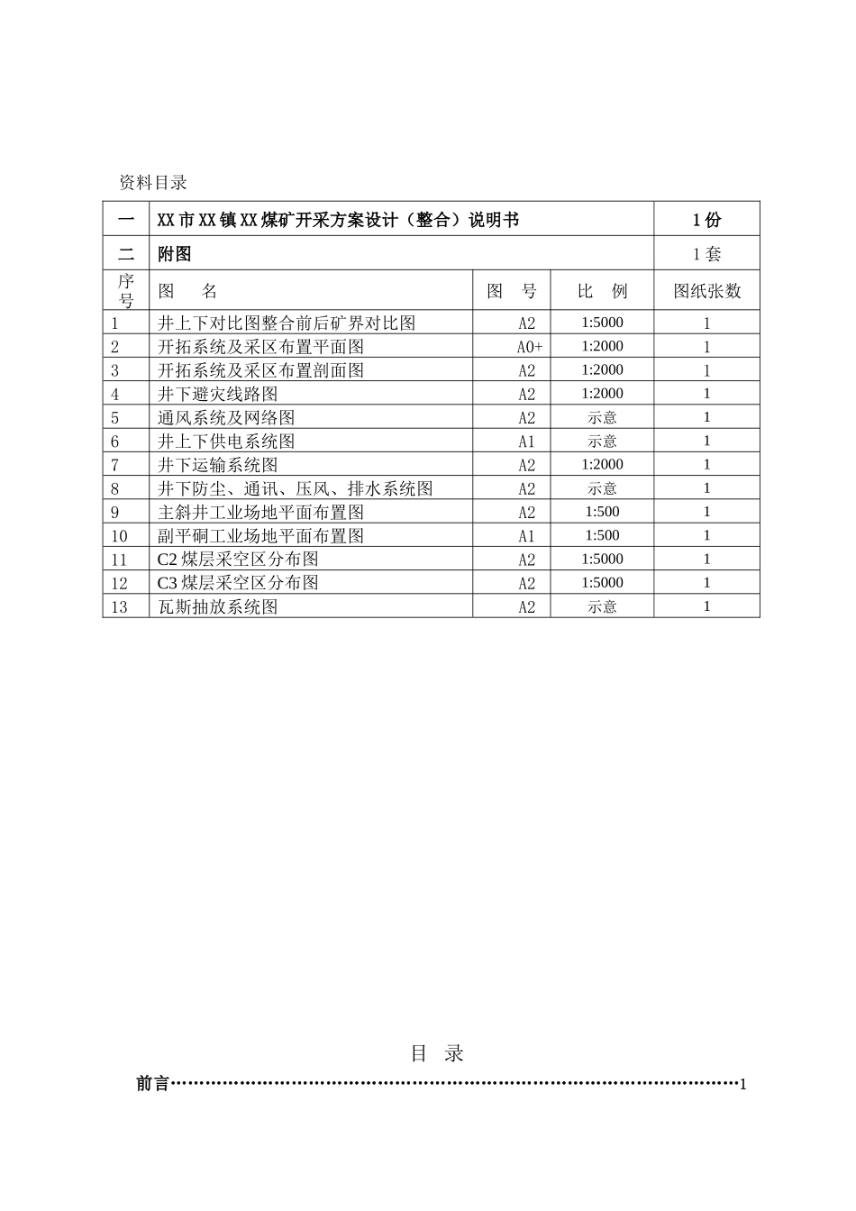 15万吨年煤矿开采方案设计说明书—-毕业论文设计_第2页