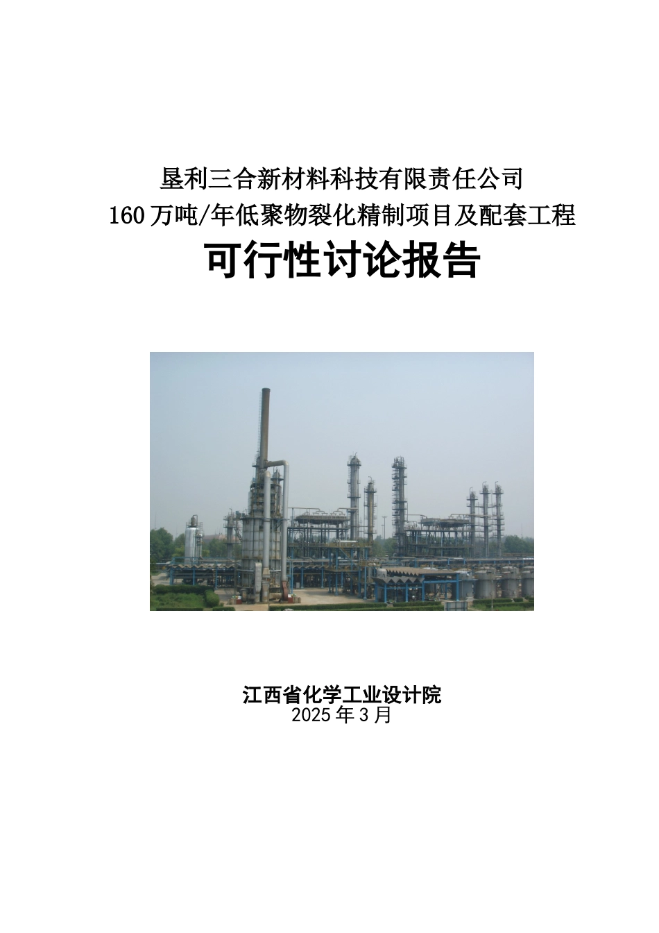 160万吨年低聚物裂化精制项目及配套工程可行性研究报告_第2页