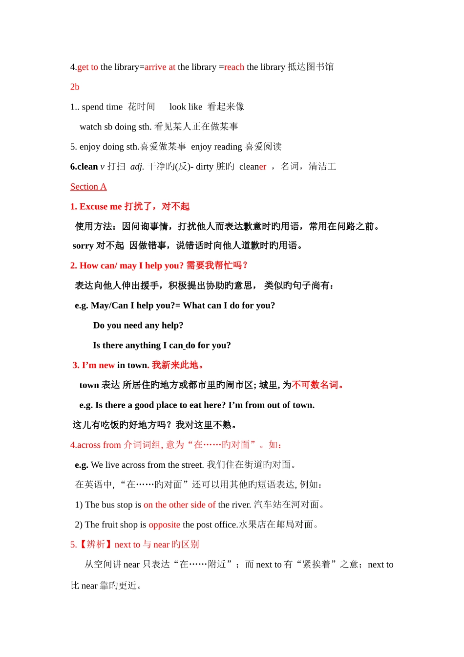 2025年Unit8Isthereapostofficenearhere知识点总结_第2页