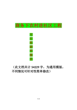 2025年——2025年农村电子商务可行性研究报告范文