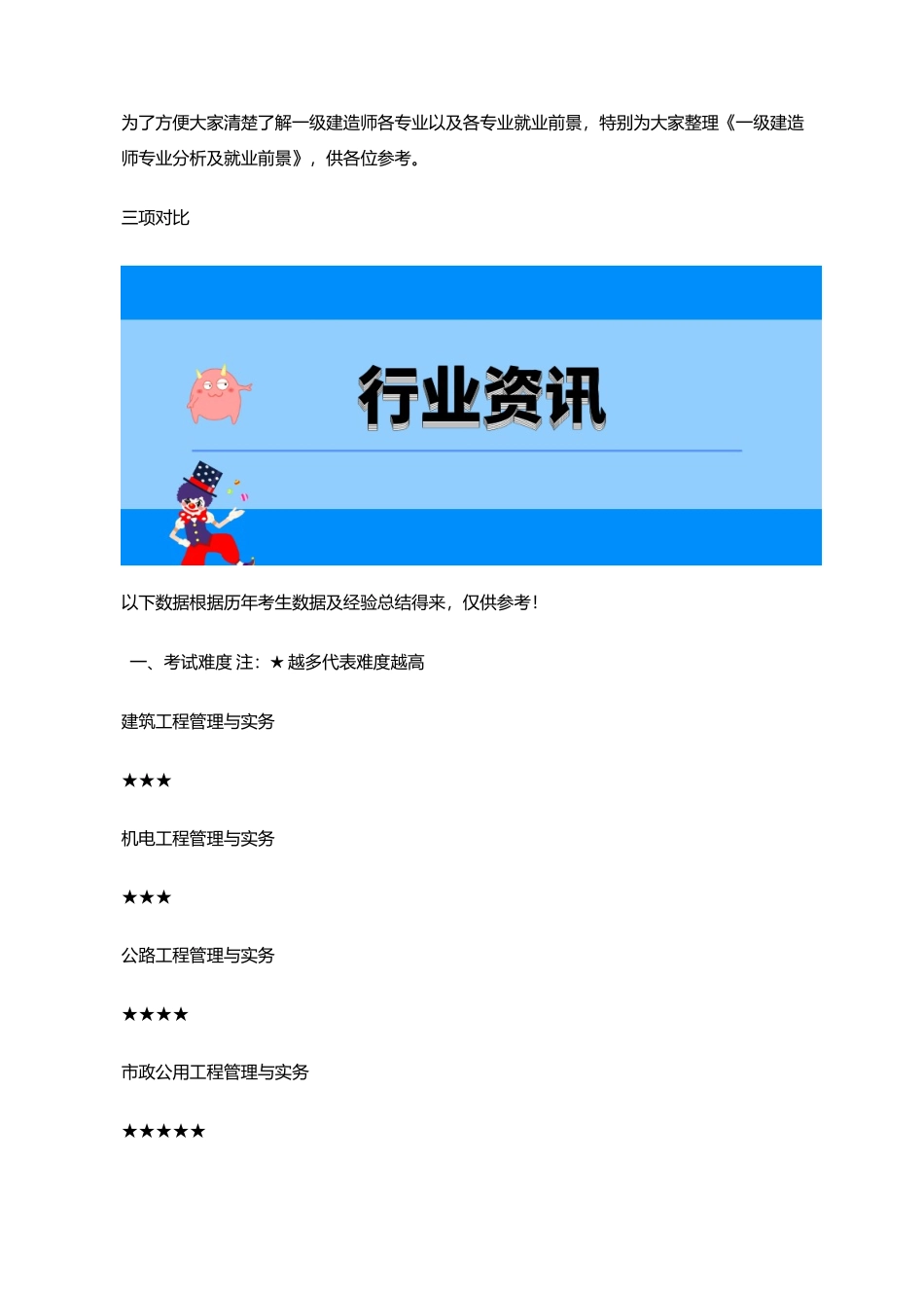 2025年一级建造师大专业分析及就业前景_第1页