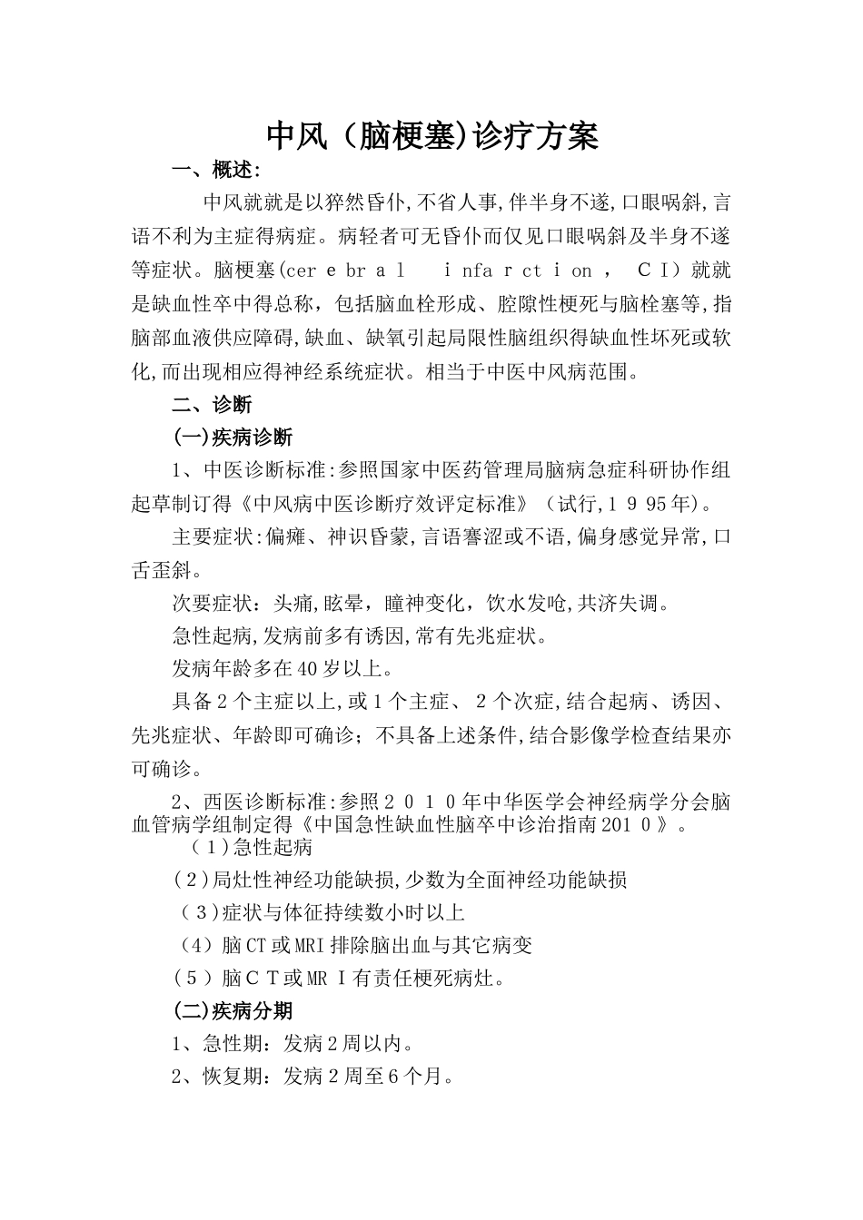 2025年中风优势病种诊疗方案_第1页