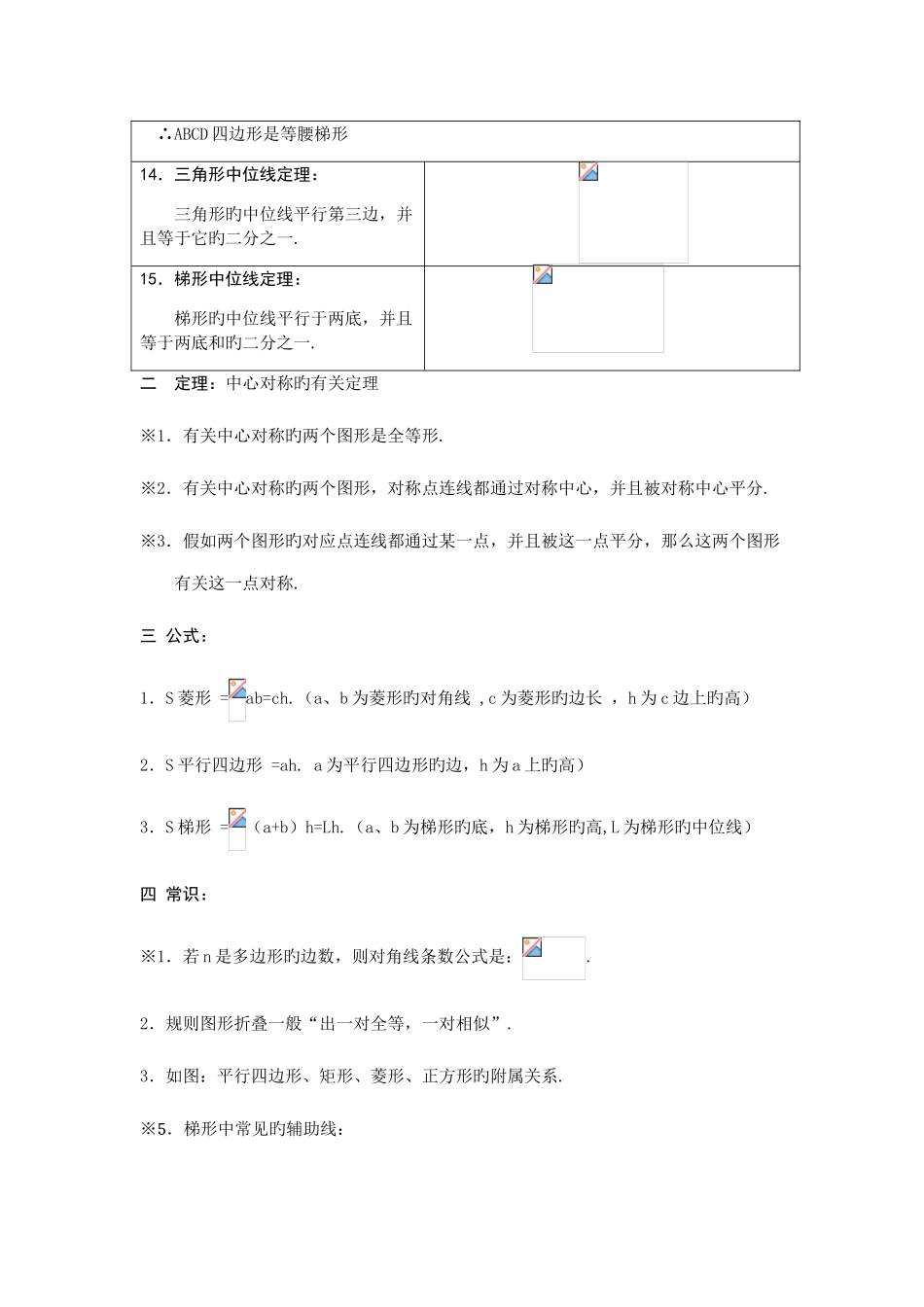 2025年四边形知识点总结大全_第3页