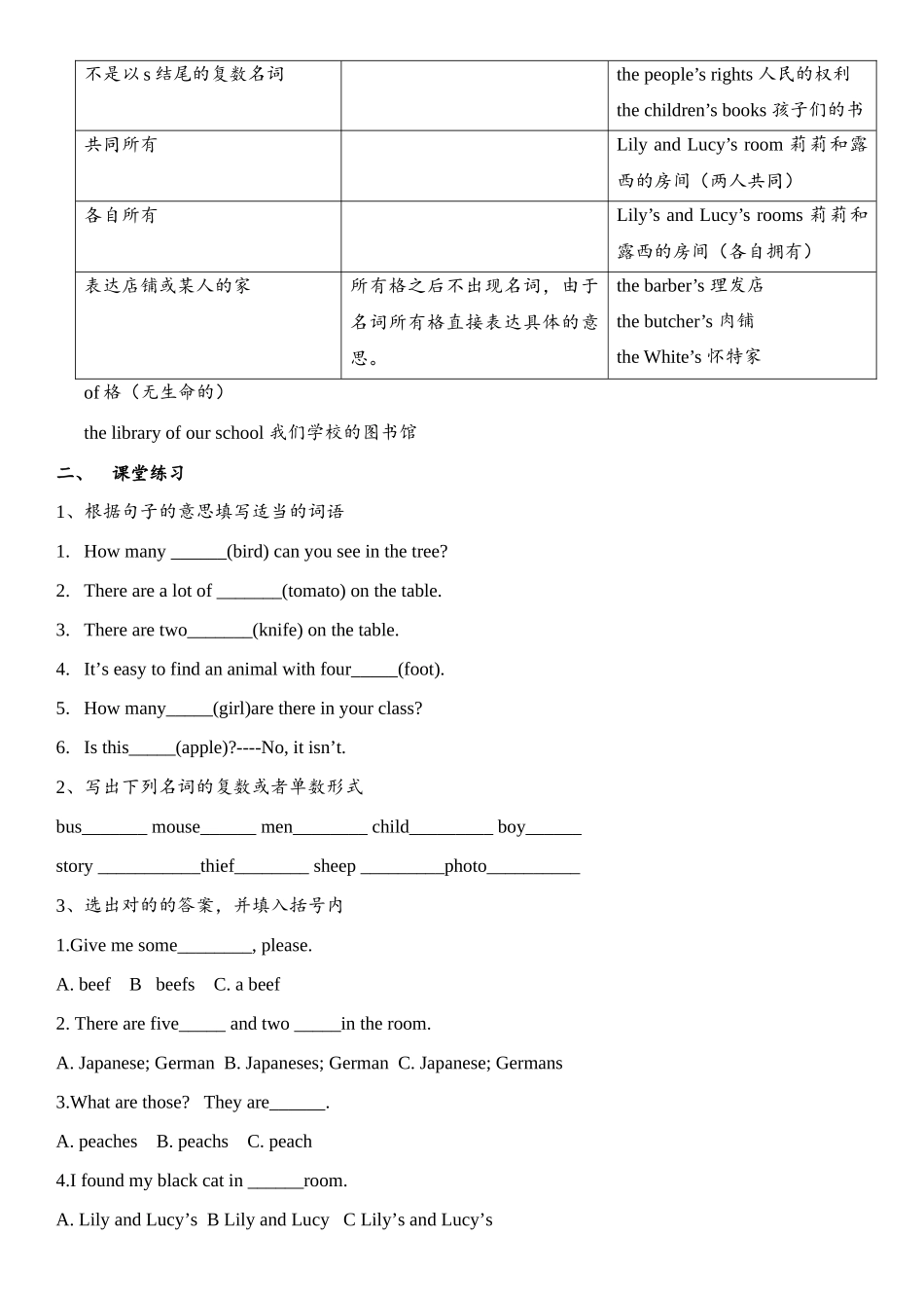 2025年小升初英语名词学案_第2页