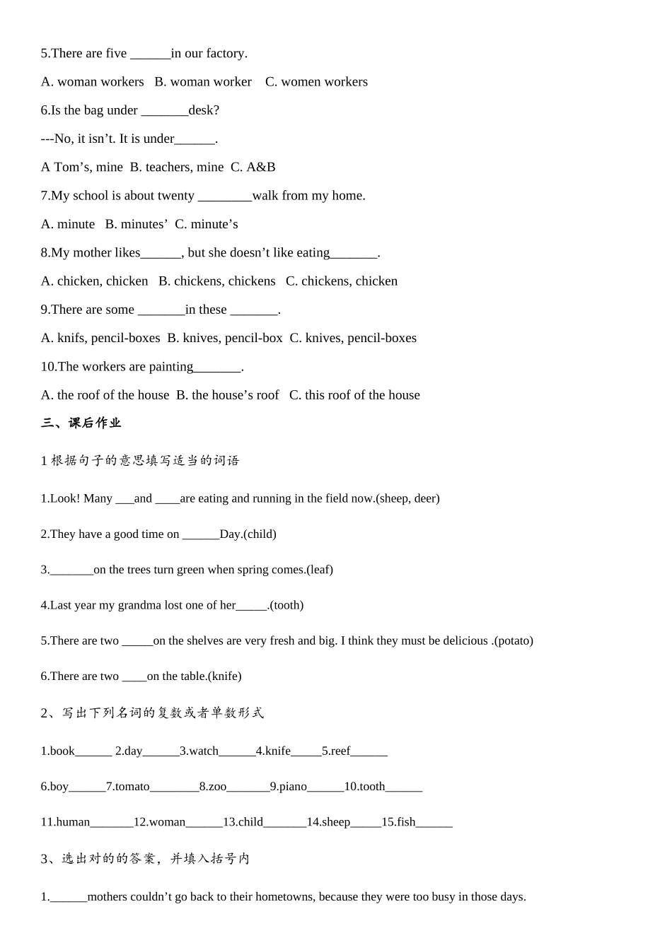 2025年小升初英语名词学案_第3页