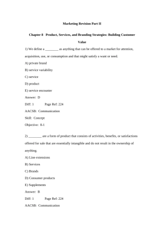 2025年市场营销学题库marketing题库