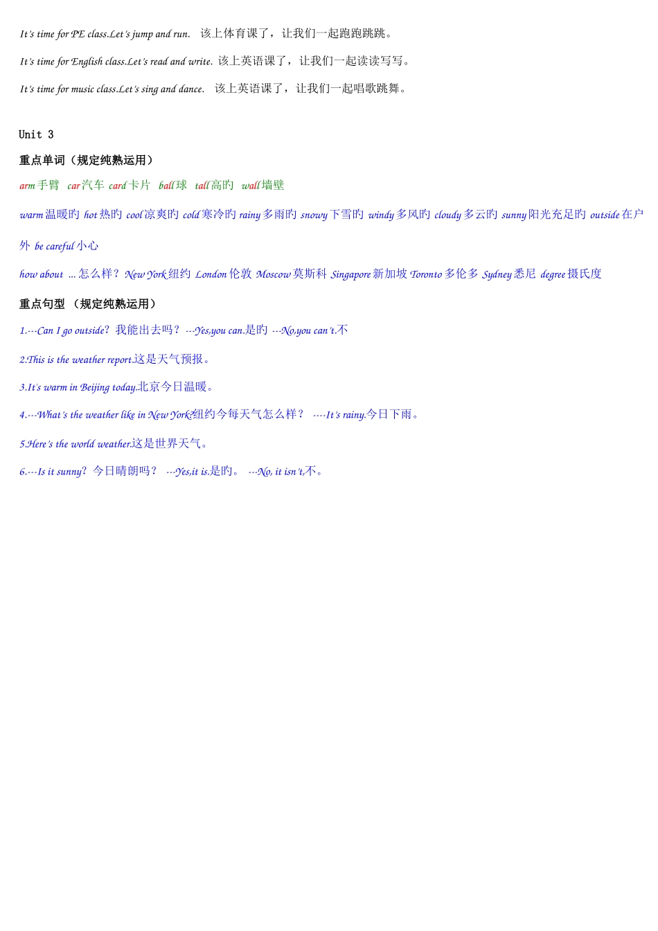 2025年新版四年级下英语期中复习归纳_第2页