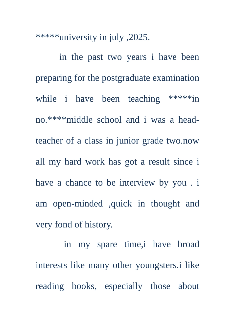 2025年最新在职研究生英语面试自我介绍精选多篇_第2页