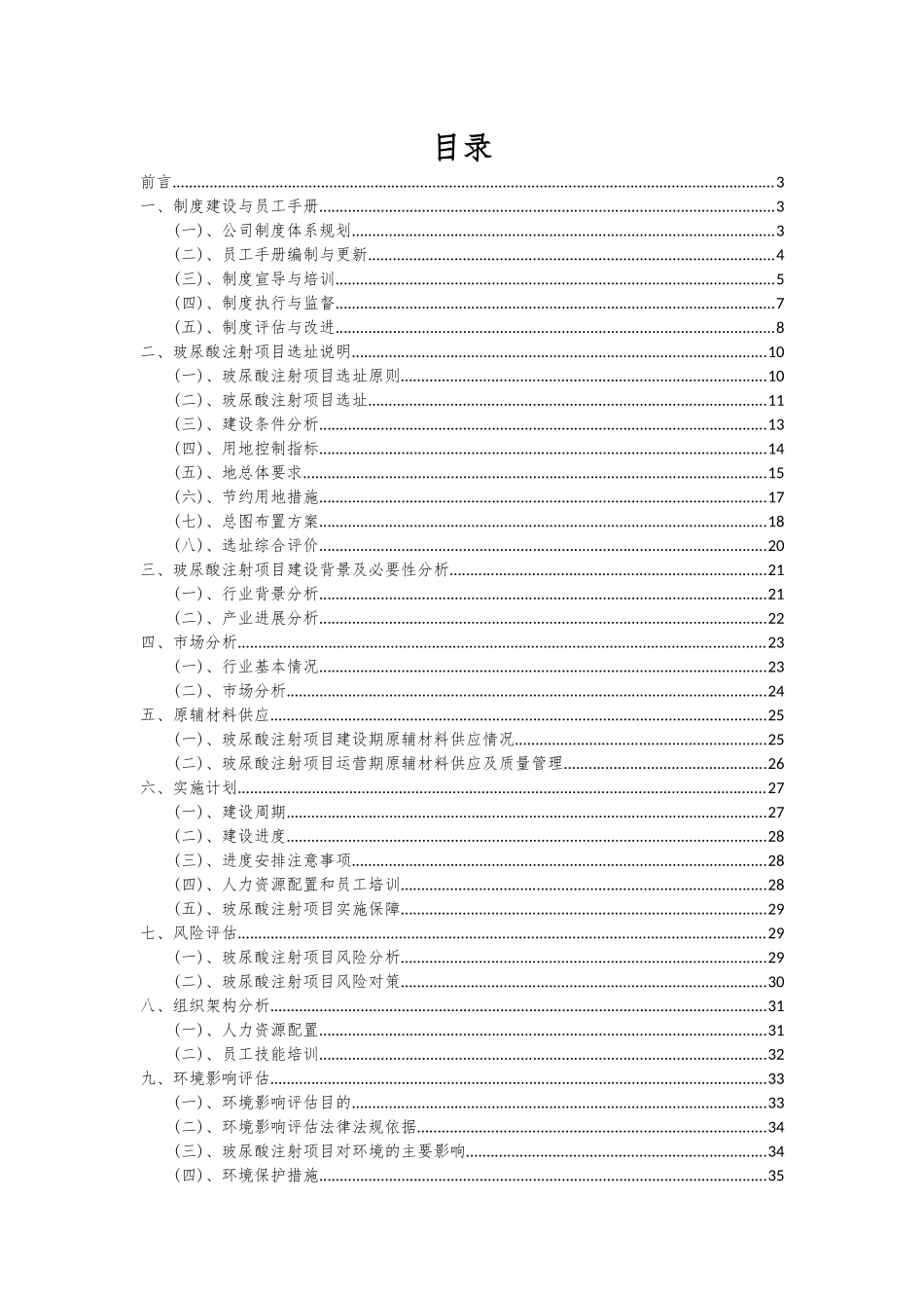 2025年玻尿酸注射项目投资分析及可行性报告_第2页