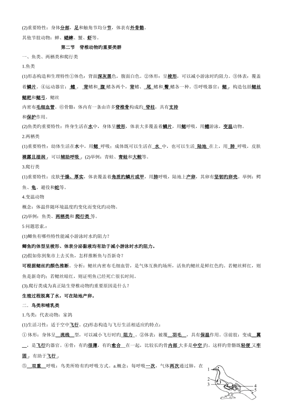 2025年生物圈中的动物知识点_第2页