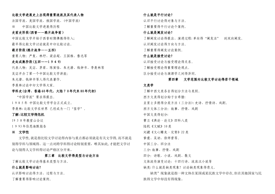 2025年秋《比较文学原理》导学_第2页