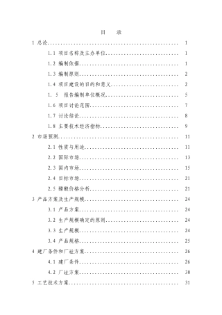 20万吨醋酸工程建设项目可行性研究报告