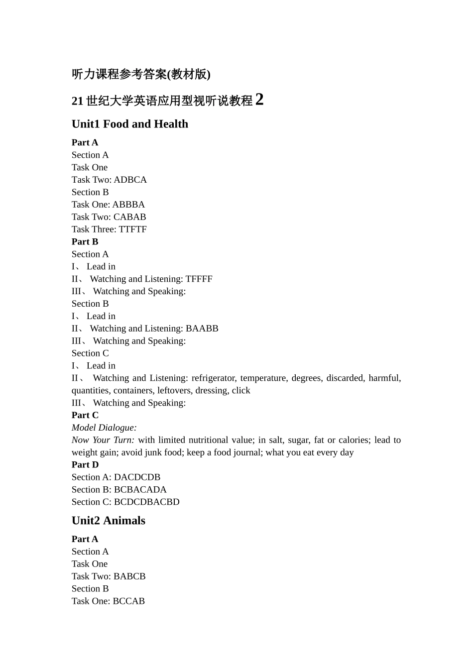 21世纪大学英语应用型视听说教程2_第1页