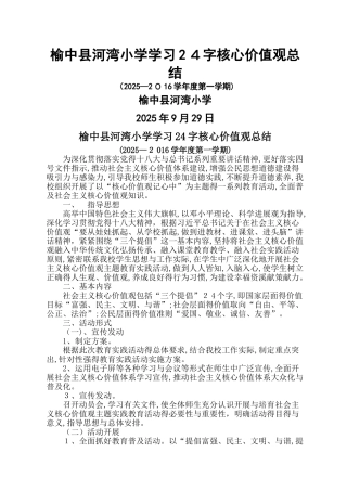 24字核心价值观总结